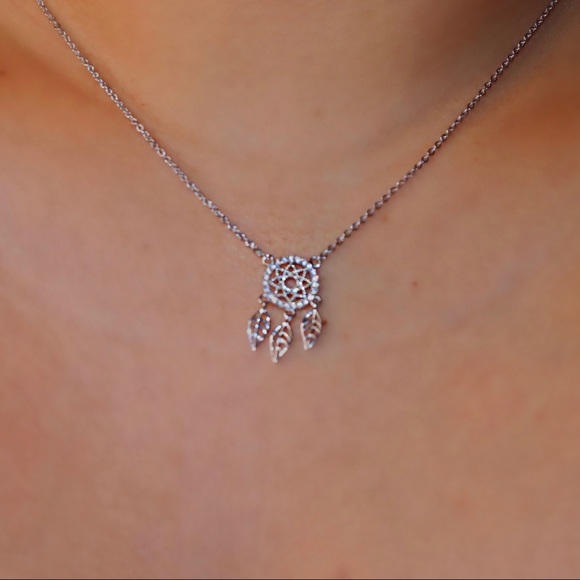 Silver / Gold / Rose Gold Dreamcatcher Necklace - Picture 2 of 4